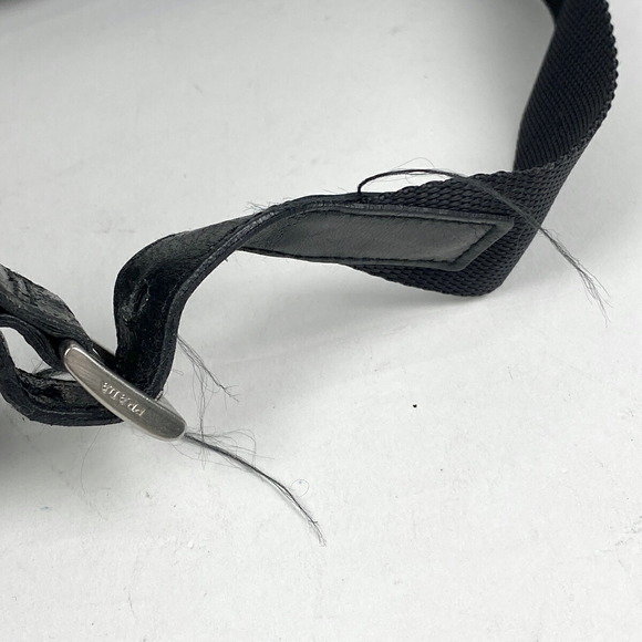 Prada Logo Plate Rucksack Backpack Nylon Nero Black - Picture 6 of 7